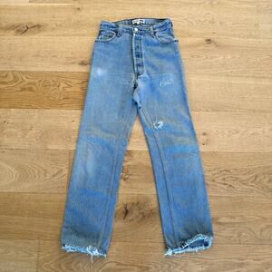 Re Done - Reconstructed High Waist Destroyed Jeans